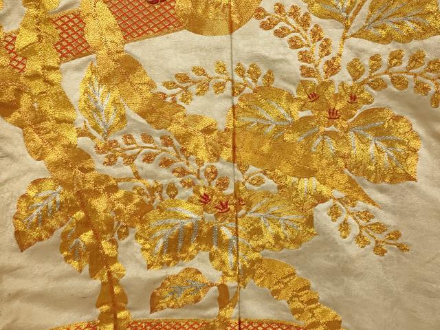 平和屋本店●中国三大刺繍　相良刺繍　駒刺繍　色打掛　和装　婚礼　結婚式　花嫁　神社挙式　鳳凰草花文　金銀糸　逸品　AABJ2872fw