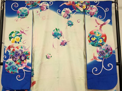 平和屋本店●お引きずり・お引き摺り・引き振袖　和装　結婚式　舞妓　芸妓　芸者　衣装　弥生すみれ　暈し染め　逸品　AABJ2880fw