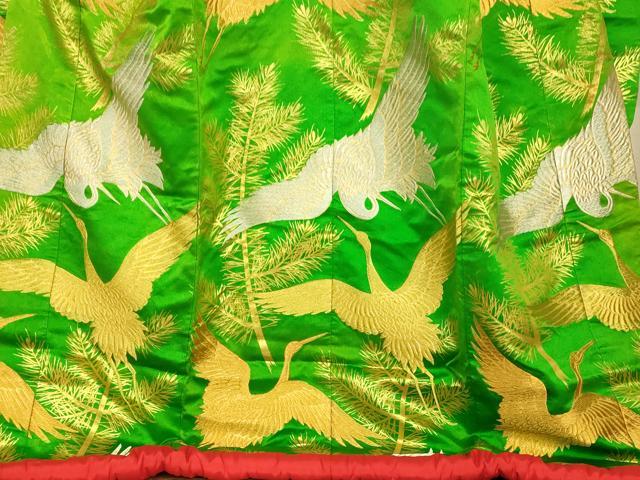 平和屋本店●色打掛　和装　婚礼　結婚式　花嫁　神社挙式　唐織　飛鶴松文　金銀糸　逸品　AABJ2883fw