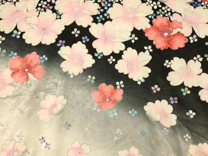 平和屋本店●お引きずり・お引き摺り・引き振袖 和装 結婚式 舞妓 芸妓 芸者 衣装 舞花霞文 暈し染め 銀彩 ラインストーン 逸品 AABJ2884fw