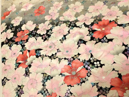 平和屋本店●お引きずり・お引き摺り・引き振袖 和装 結婚式 舞妓 芸妓 芸者 衣装 舞花霞文 暈し染め 銀彩 ラインストーン 逸品 AABJ2884fw