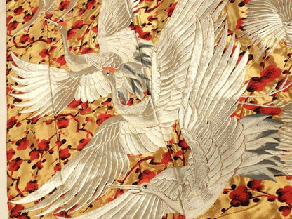 平和屋本店●色打掛　和装　婚礼　結婚式　花嫁　神社挙式　総刺繍　飛鶴松梅文　銀糸　逸品　AABJ2886fw