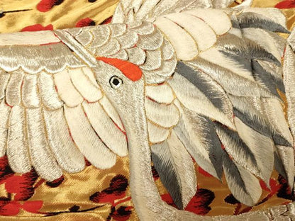 平和屋本店●色打掛　和装　婚礼　結婚式　花嫁　神社挙式　総刺繍　飛鶴松梅文　銀糸　逸品　AABJ2886fw