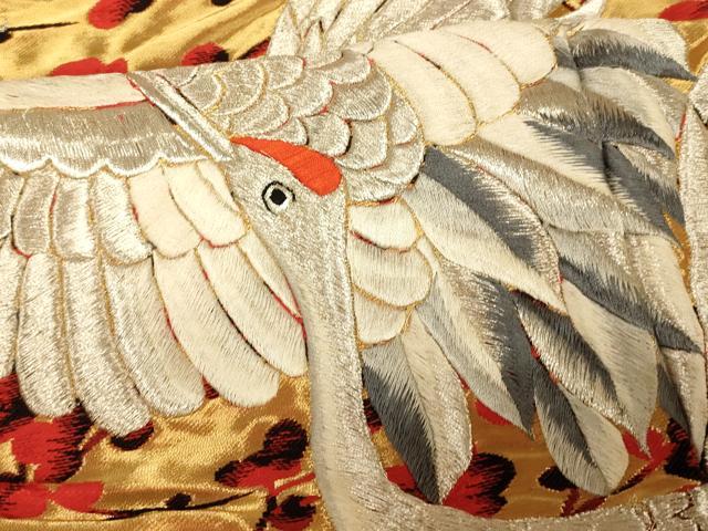 平和屋本店●色打掛　和装　婚礼　結婚式　花嫁　神社挙式　総刺繍　飛鶴松梅文　銀糸　逸品　AABJ2886fw