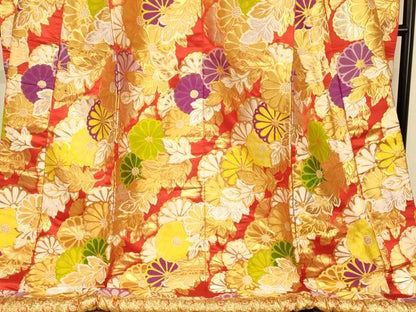 平和屋本店●色打掛　和装　婚礼　結婚式　花嫁　神社挙式　唐織　草花文　金銀糸　逸品　AABJ2888fw