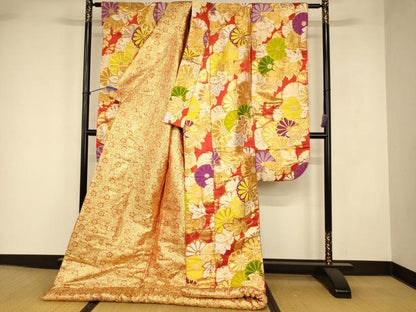 平和屋本店●色打掛　和装　婚礼　結婚式　花嫁　神社挙式　唐織　草花文　金銀糸　逸品　AABJ2888fw