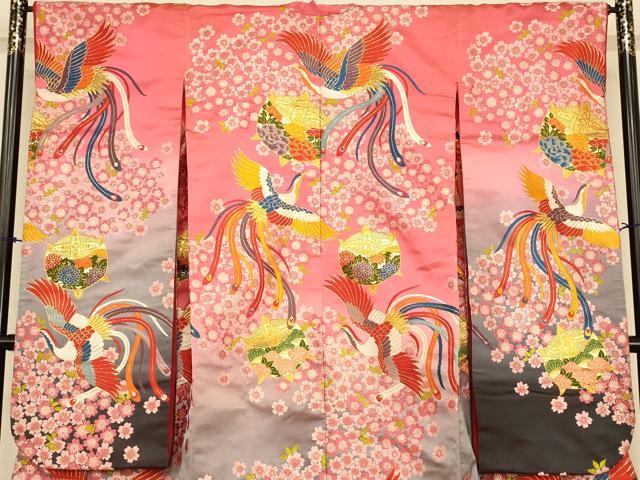 平和屋本店●色打掛　和装　婚礼　結婚式　花嫁　神社挙式　唐織　鳳凰舞桜文　暈し染め　金糸　逸品　AABJ2889fw
