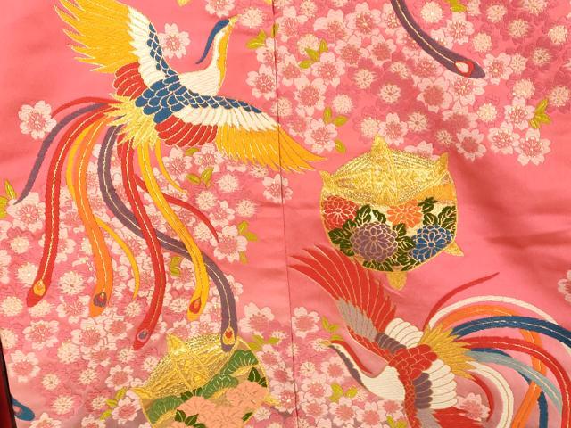 平和屋本店●色打掛　和装　婚礼　結婚式　花嫁　神社挙式　唐織　鳳凰舞桜文　暈し染め　金糸　逸品　AABJ2889fw
