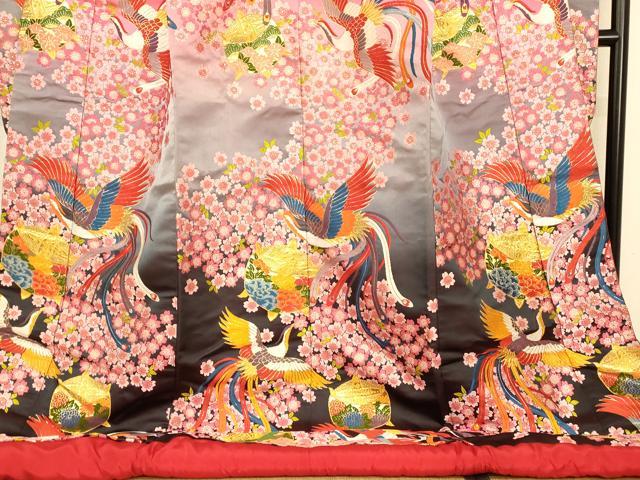平和屋本店●色打掛　和装　婚礼　結婚式　花嫁　神社挙式　唐織　鳳凰舞桜文　暈し染め　金糸　逸品　AABJ2889fw