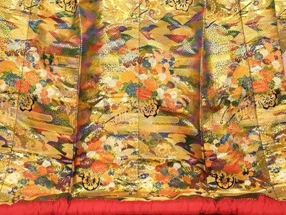 平和屋本店●色打掛　和装　婚礼　結婚式　花嫁　神社挙式　唐織　花車エ霞文　金銀糸　逸品　AABJ2891fw