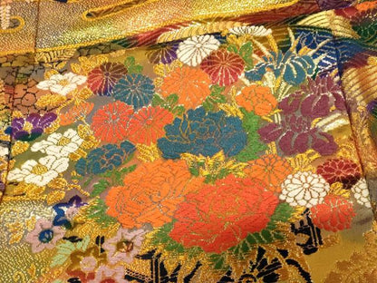 平和屋本店●色打掛　和装　婚礼　結婚式　花嫁　神社挙式　唐織　花車エ霞文　金銀糸　逸品　AABJ2891fw