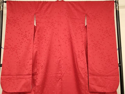 平和屋本店●掛下　打掛　和装　婚礼　花嫁　結婚式　神社挙式　舞花地紋　赤色　逸品　AABJ2894fw
