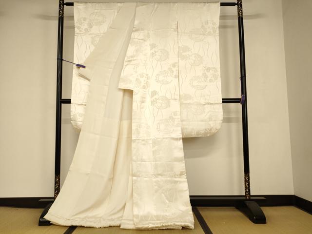 平和屋本店●掛下　打掛　和装　婚礼　花嫁　結婚式　神社挙式　草花丸地紋　逸品　AABJ2898fw
