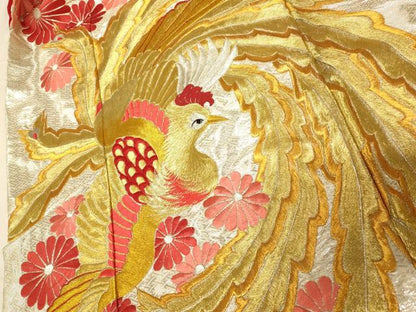 平和屋本店●色打掛　和装　婚礼　結婚式　花嫁　神社挙式　総刺繍　鳳凰舞桜笹文　金銀糸　逸品　AABJ2899fw
