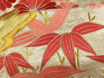 平和屋本店●色打掛　和装　婚礼　結婚式　花嫁　神社挙式　総刺繍　鳳凰舞桜笹文　金銀糸　逸品　AABJ2899fw
