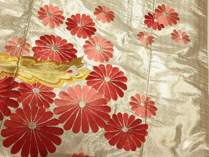 平和屋本店●色打掛　和装　婚礼　結婚式　花嫁　神社挙式　総刺繍　鳳凰舞桜笹文　金銀糸　逸品　AABJ2899fw