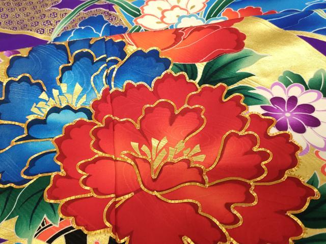 平和屋本店●お引きずり・お引き摺り・引き振袖　和装　結婚式　舞妓　芸妓　芸者　衣装　吉祥草花地紙文　金彩　逸品　AABJ2900fw