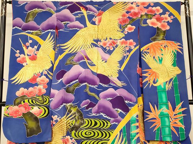 平和屋本店●色打掛　和装　婚礼　結婚式　花嫁　神社挙式　手描き　刺繍　飛鶴松竹梅文　金糸　金彩　逸品　AABJ2903fw