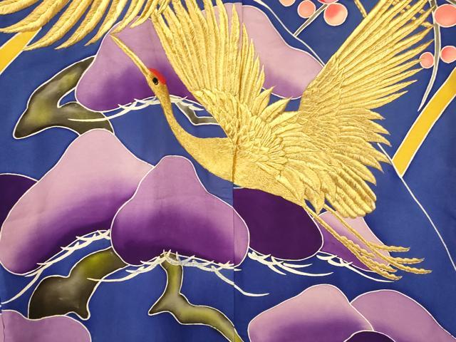 平和屋本店●色打掛　和装　婚礼　結婚式　花嫁　神社挙式　手描き　刺繍　飛鶴松竹梅文　金糸　金彩　逸品　AABJ2903fw