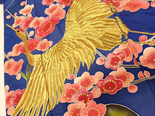 平和屋本店●色打掛　和装　婚礼　結婚式　花嫁　神社挙式　手描き　刺繍　飛鶴松竹梅文　金糸　金彩　逸品　AABJ2903fw