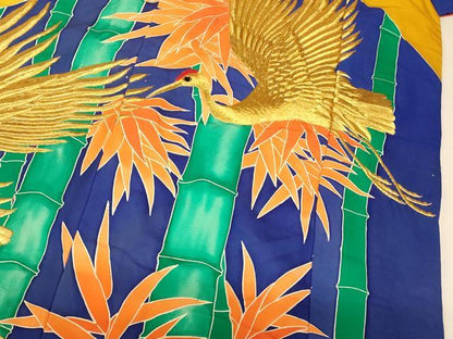 平和屋本店●色打掛　和装　婚礼　結婚式　花嫁　神社挙式　手描き　刺繍　飛鶴松竹梅文　金糸　金彩　逸品　AABJ2903fw