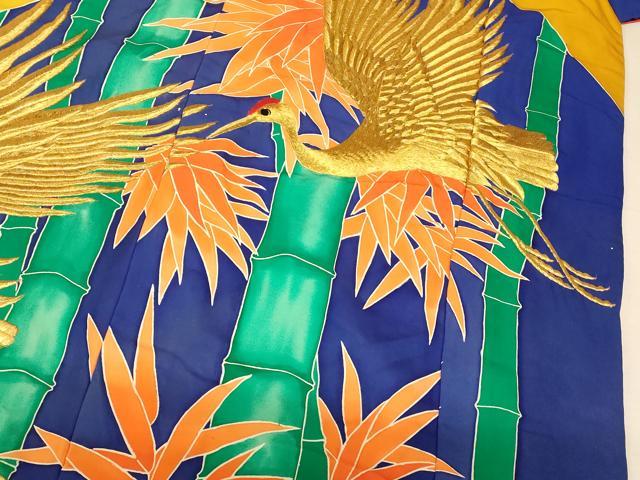 平和屋本店●色打掛　和装　婚礼　結婚式　花嫁　神社挙式　手描き　刺繍　飛鶴松竹梅文　金糸　金彩　逸品　AABJ2903fw