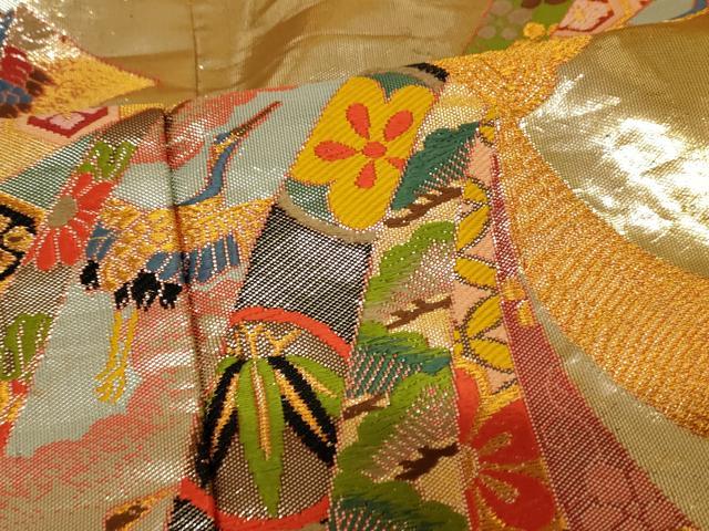 平和屋本店●色打掛　和装　婚礼　結婚式　花嫁　神社挙式　唐織　飛鶴松竹梅束ね熨斗文　暈し染め　金銀糸　逸品　AABJ2915fw