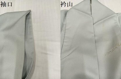 平和屋着物●訪問着　蘇州刺繍　草花文　暈し染め　金銀糸　正絹　逸品　AABJ2931ph