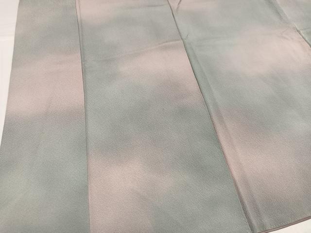 平和屋着物●染色作家　斉藤三才　小紋　霞文　暈し染め　正絹　逸品　AABJ2932ph