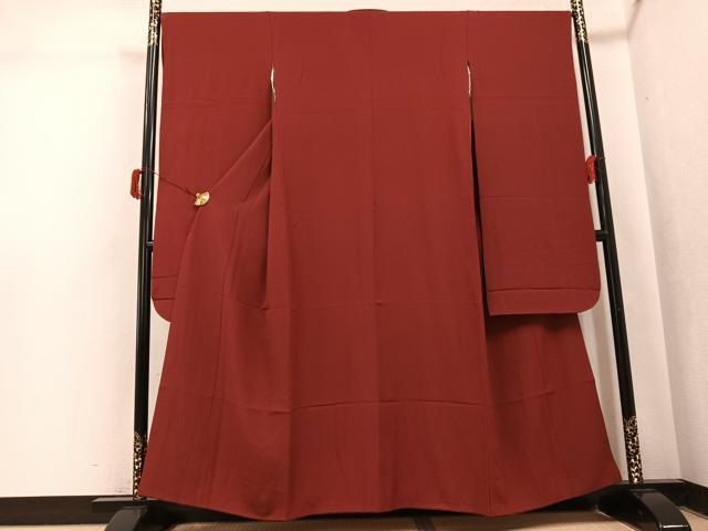 平和屋着物●豪華振袖　色無地　紅鳶色　鈴乃屋扱い　正絹　逸品　AABJ2933ph
