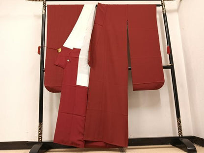 平和屋着物●豪華振袖　色無地　紅鳶色　鈴乃屋扱い　正絹　逸品　AABJ2933ph