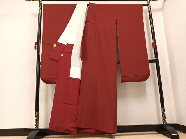 平和屋着物●豪華振袖　色無地　紅鳶色　鈴乃屋扱い　正絹　逸品　AABJ2933ph