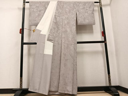 平和屋着物●上質な小紋　辻が花地紋　正絹　逸品　AABJ2939ph