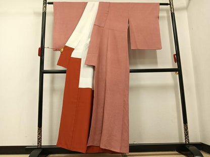 平和屋着物●小紋師　鈴木秋治　江戸小紋　角通し　正絹　逸品　AABJ2940ph