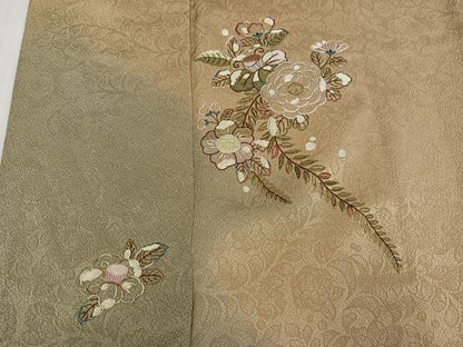 平和屋着物●奥村悟　訪問着　刺繍　辻が花　暈し染め　金彩　やまと誂製　正絹　逸品　AABJ2942ph
