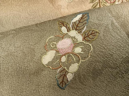 平和屋着物●奥村悟　訪問着　刺繍　辻が花　暈し染め　金彩　やまと誂製　正絹　逸品　AABJ2942ph