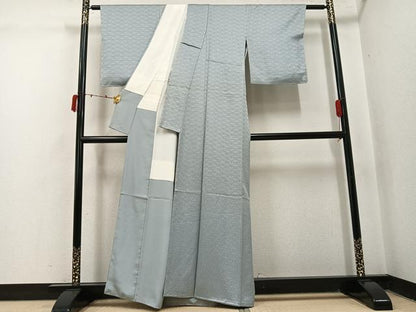 平和屋着物●上質な色無地　蕎麦切色　正絹　逸品　AABJ2946ph