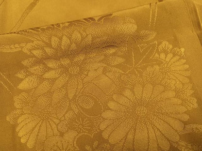 平和屋着物●振袖用長襦袢　無双仕立て　薬玉　桑茶色　半衿刺繍　正絹　逸品　AABJ2950ph