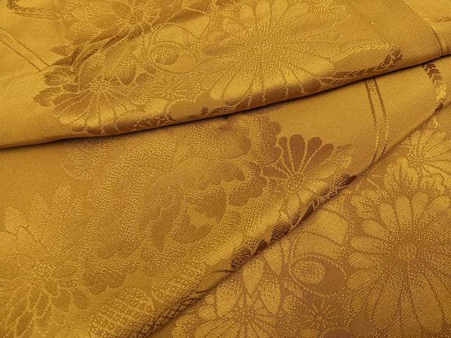平和屋着物●振袖用長襦袢　無双仕立て　薬玉　桑茶色　半衿刺繍　正絹　逸品　AABJ2950ph