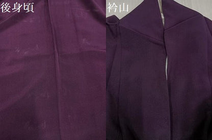 平和屋着物●上質な色無地　似せ紫色　正絹　逸品　AABJ2952ph