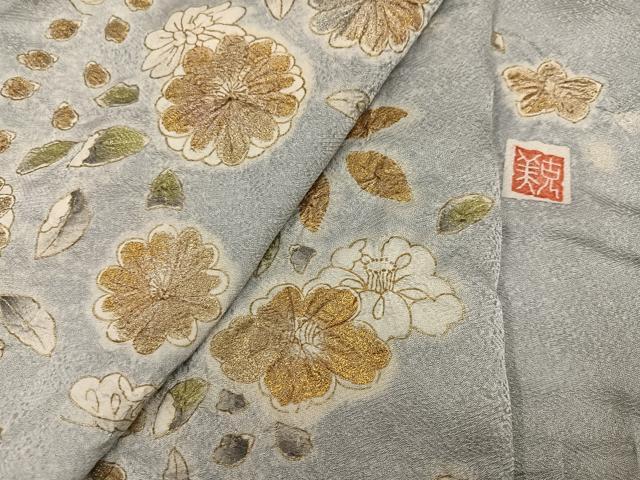 平和屋着物●訪問着　作家物　絞り　辻が花　暈し染め　金銀彩　正絹　逸品　AABJ2961ph