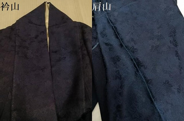 平和屋着物●藍造り国選定無形文化財　藍師・佐藤昭人　訪問着　群鳥　正絹　逸品　AABJ2962ph