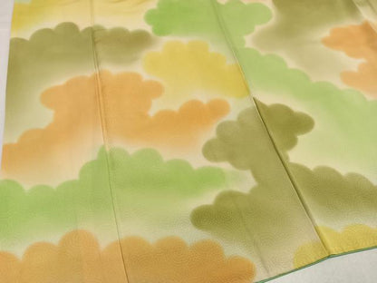 平和屋着物●訪問着　雲重ね文　正絹　逸品　AABJ2966ph