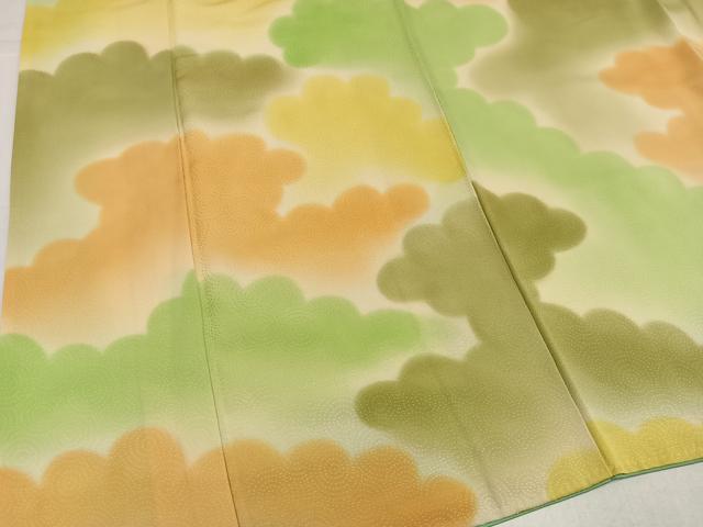 平和屋着物●訪問着　雲重ね文　正絹　逸品　AABJ2966ph