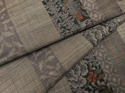 平和屋着物●本場大島紬　カタス9マルキ　草花間道　正絹　逸品　AABJ2970ph