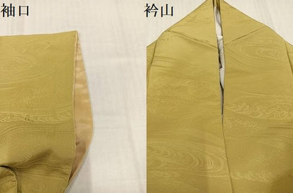 平和屋着物●上質な色無地　立波地紋　蒸栗色　正絹　逸品　AABJ2979ph