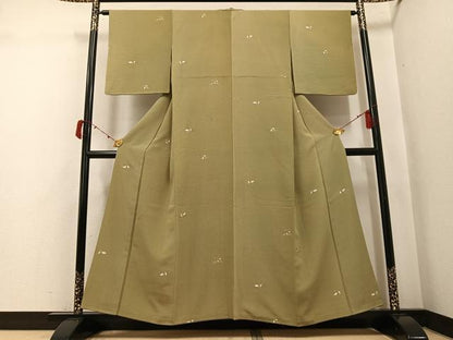 平和屋着物●上質な小紋　南天文　金彩　正絹　逸品　AABJ2980ph