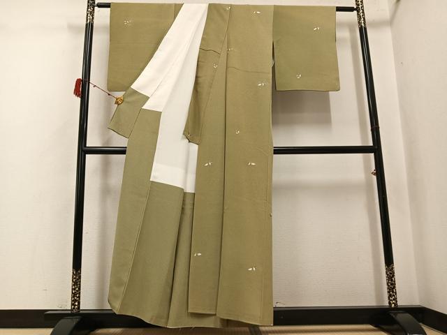 平和屋着物●上質な小紋　南天文　金彩　正絹　逸品　AABJ2980ph