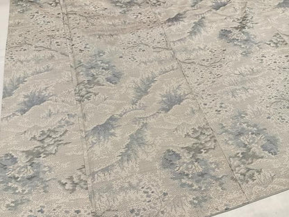平和屋着物●本場大島紬　白大島　総絣　草花文　正絹　逸品　AABJ2981ph