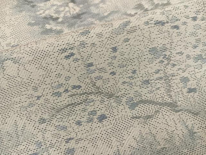平和屋着物●本場大島紬　白大島　総絣　草花文　正絹　逸品　AABJ2981ph